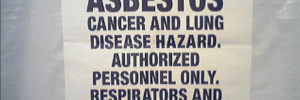 Danger Asbestos sign for the workplace