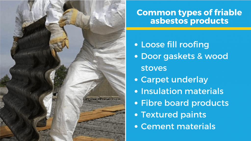 common types of friable asbestos