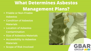 what determines asbestos management plans