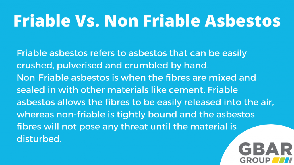 the difference between friable and non-friable asbestos